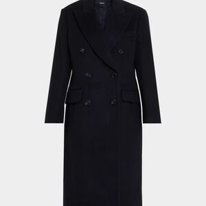 Theory Black Double-Breasted Coat